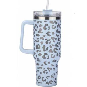 40 oz - Stainless Steel Insulated Hot/Cold Tumbler w/ Handle, Lid & Straw